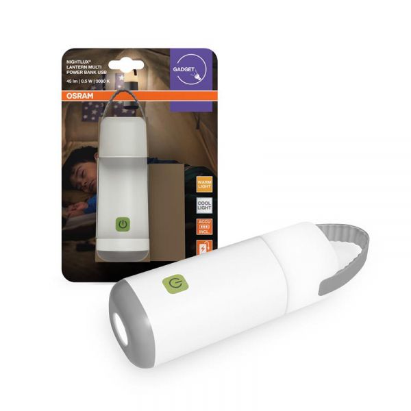 ���������� � ������������� OSRAM NIGHTLUX LANTERN POWERBANK 0.5 �� 3000/4000K 25�� 1000���� ������� USB-A ������� > microUSB ����� 4099854530913 - �������� 1