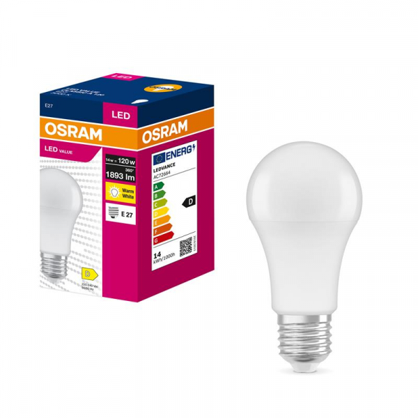 ����� OSRAM LED VALUE CLASSIC A E27 14�� 3000K 1893�� 4099854546006 - �������� 1