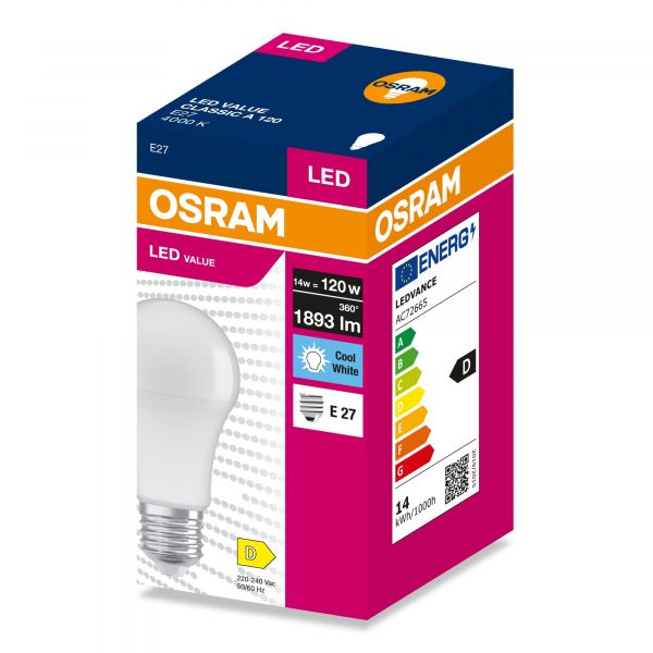 ����� ������������ OSRAM LED A120 14W 1893Lm 4000� E27 4099854546044 - �������� 4