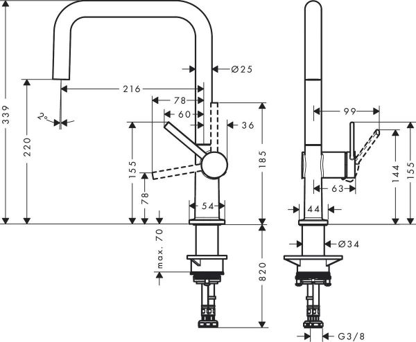 ����� ��� ����� Hansgrohe , ��������� ����� S520-F510 + ����. Talis M54, ������ ������-����� 43359800 - �������� 6