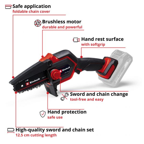 ���� ������ �������������� Einhell GE-PS 18/15 Li BL Kit, PXC 18�, 1�2.5�����, �����������, ���� 158��, ��� 125��, 4.8�/�, 1.1�� 4600040K - �������� 5