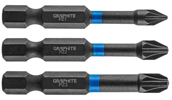 ���� ������� GRAPHITE, 3 ��., 1/4", PZ1/2/3 x 50��, ����� S2 56H542 - �������� 1