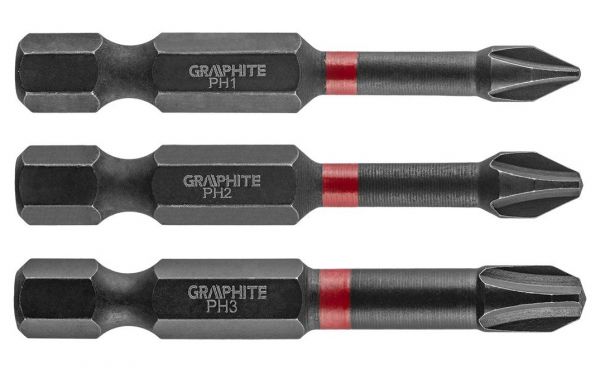 ���� ������� GRAPHITE, 3 ��., 1/4", PH1/2/3 x 50��, ����� S2 56H543 - �������� 1