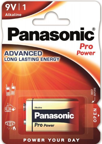  Panasonic Pro Power  6LR61(6LF22, MN1604, MX1604, ) , 1 . 6LR61XEG/1BP -  1