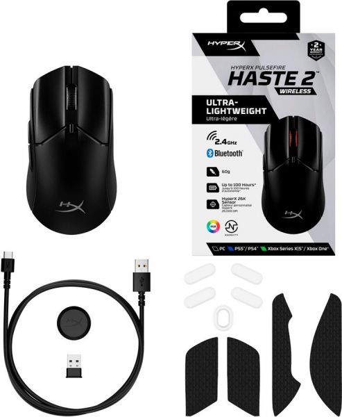 ���� HyperX Pulsefire Haste 2 WL, White 6N0A9AA - �������� 1