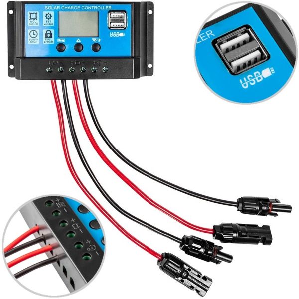 ���������� ��������� ������ Neo Tools, 20�, 12 / 24�, ��� USB, ������ �� ��������� ���� MOSFET, ������ �� ���������� � ���������, ��������� � ��������-���������� ��������� (OPEN, AGM, GEL) 90-150 - �������� 7