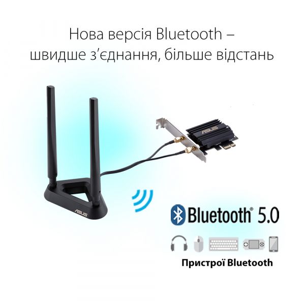 WiFi- ASUS PCE-AX58BT AX3000 Bluetooth 5.0 PCI Express WPA3 MU-MIMO OFDMA 90IG0610-MO0R00 -  3