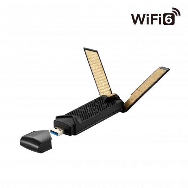 WiFi-������� ASUS  USB-AX56 AX1800 USB 3.0 WPA3 MU-MIMO OFDMA 90IG06H0-MO0R10 - �������� 2