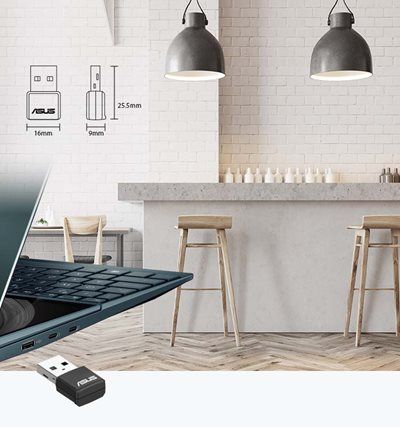 WiFi-������� ASUS USB-AX55 nano AX1800 USB 3.0 WPA3 MU-MIMO OFDMA 90IG06X0-MO0B00 - �������� 5