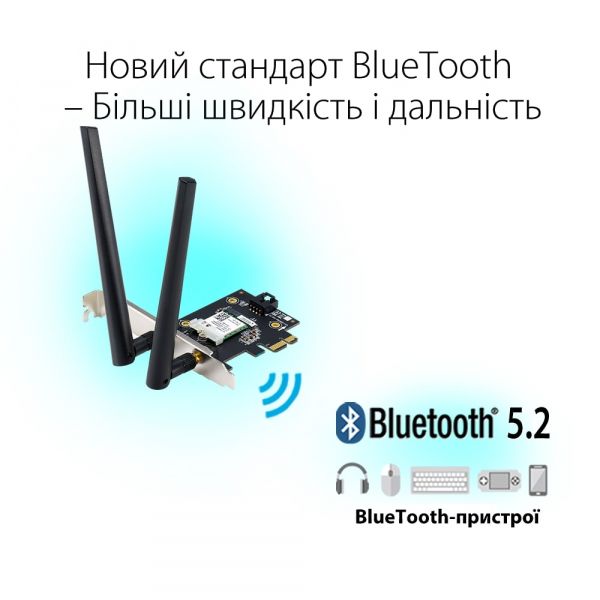 WiFi- ASUS PCE-AX1800 Bluetooth 5.2 PCI Express WPA3 MU-MIMO OFDMA 90IG07A0-MO0B00 -  7