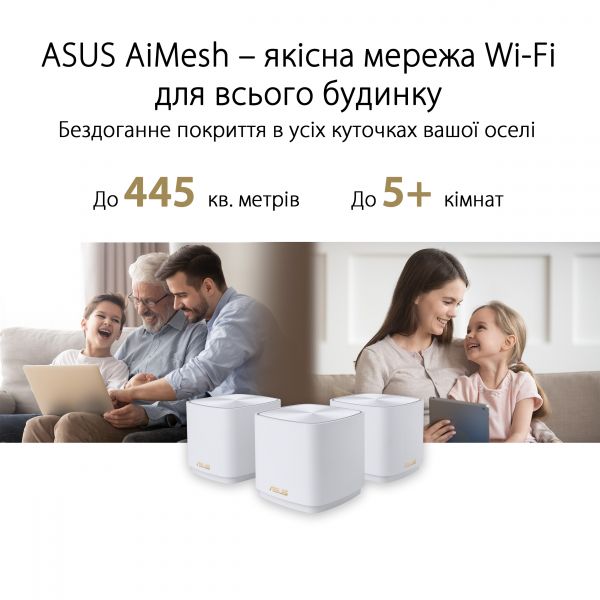 ASUS  ZenWiFi XD4 1PK PLUS white AX1800 1xGE LAN 1x1GE WAN WPA3 OFDMA MESH 90IG07M0-MO3C00 -  7