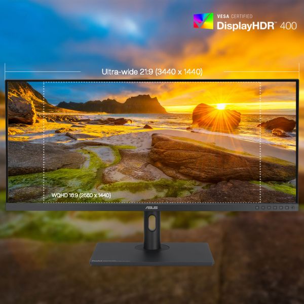 ������� Asus 34" ProArt PA348CGV 2xHDMI, DP, USB-C, 4xUSB, MM, IPS, 3440x1440, 21:9, 120Hz, 2ms, DCI-P3 98%, FreeSync, HAS, HDR400 90LM07Z0-B01370 - �������� 2