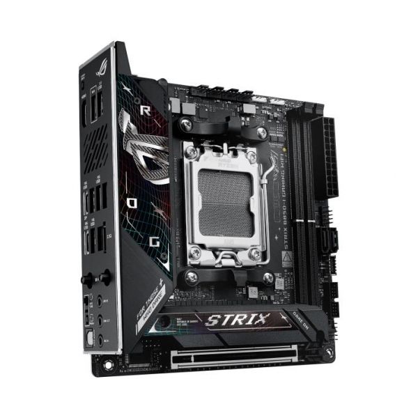 ASUS ����������� ����� sAM5/2DDR5/HDMI/USB4/1PCIe/2M.2/ 2SATA/LAN2.5Gb ROG STRIX B850-I GAMING WIFI - �������� 1