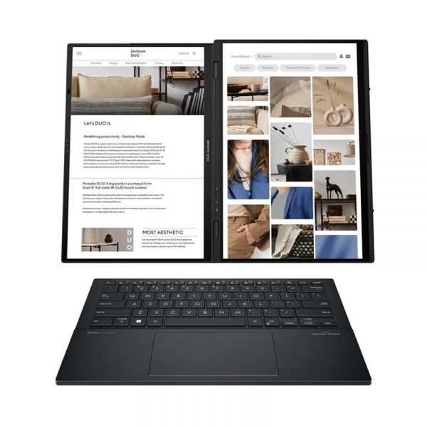 ������� ASUS Zenbook DUO UX8406CA-QL214X 14" FHD OLED, Intel Ultra 7 255H, 32GB, F2TB, UMA, Win11P, ����� 90NB14X1-M00BR0 - �������� 1