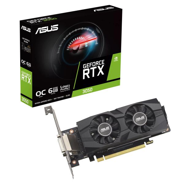 ASUS ³�������� GeForce RTX 3050 6GB GDDR6 OC low profile RTX3050-O6G-LP-BRK 90YV0KQ0-M0NA00 - �������� 6