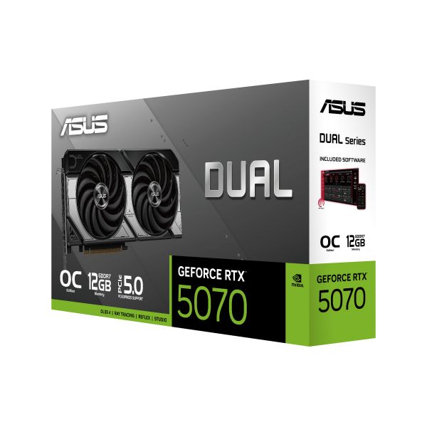  ASUS GeForce RTX 5070 12GB GDDR7 OC DUAL-RTX5070-O12G 90YV0M17-M0NA00 -  9