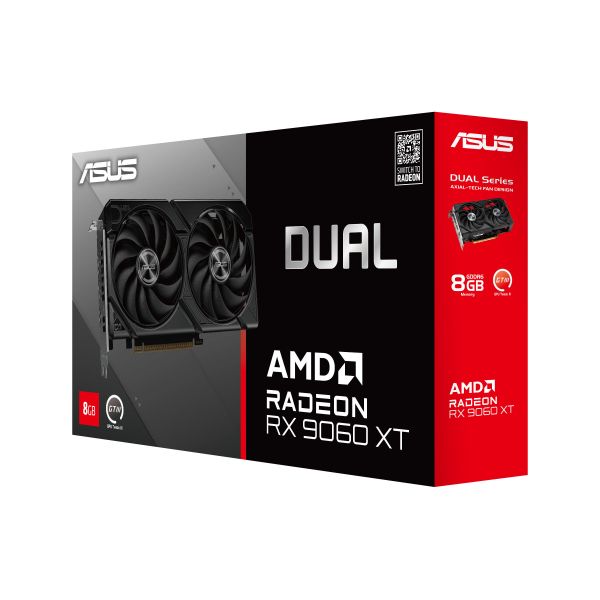  ASUS Radeon RX 9060 XT 8GB GDDR6 DUAL-RX9060XT-8G 90YV0MI1-M0NA00 -  9