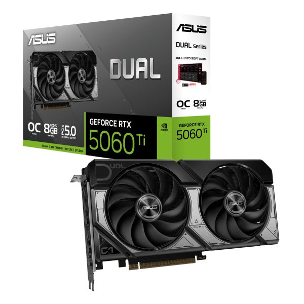 ���������� ASUS GeForce RTX 5060 Ti 8 GB GDDR7 OC DUAL-RTX5060TI-O8G 90YV0MP2-M0NA00 - �������� 8