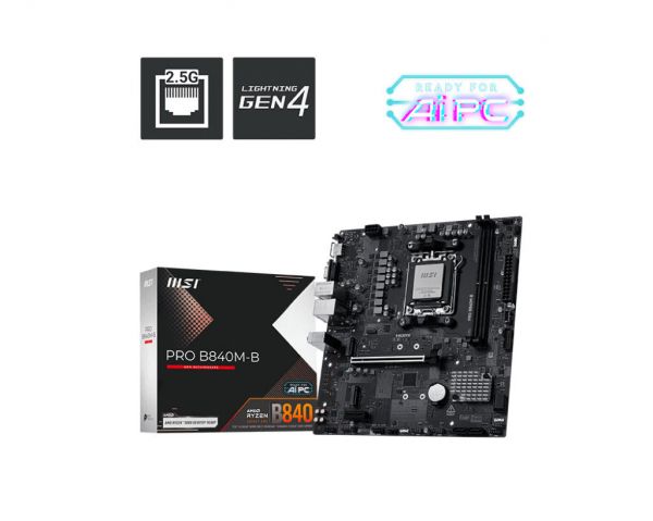 �������c��� ����� MSI PRO B840M-B sAM5 B840 2xDDR5 M.2 HDMI DSub mATX 911-7E76-002 - �������� 5