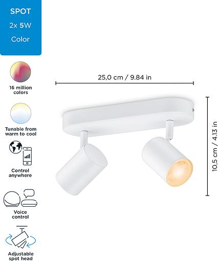 ���������� �������� ��������� ����� WiZ IMAGEO Spots, 2�5W, 2200-6500K, RGB, Wi-Fi, ����� 929002658801 - �������� 11