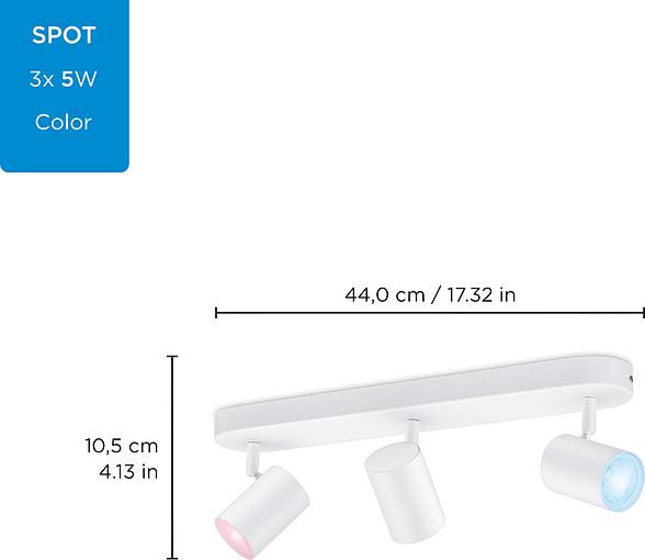 ���������� �������� ��������� ����� WiZ IMAGEO Spots, 3�5W, 2200-6500K, RGB, Wi-Fi, ����� 929002658901 - �������� 14