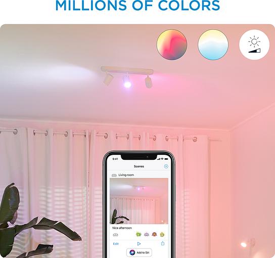 ���������� �������� ��������� ����� WiZ IMAGEO Spots, 3�5W, 2200-6500K, RGB, Wi-Fi, ����� 929002658901 - �������� 8