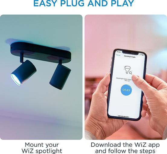 ���������� �������� ��������� ����� WiZ IMAGEO Spots, 2�5W, 2200-6500K, RGB, Wi-Fi, ������ 929002659101 - �������� 9