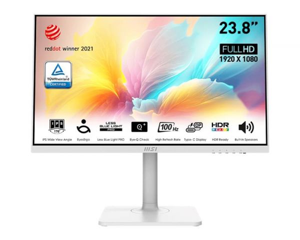 ������� MSI 23.8" Modern MD2412PW HDMI, USB-C, MM, IPS, 100Hz, 4ms, sRGB 114%, Pivot, ����� 9S6-3PA59H-078 - �������� 1