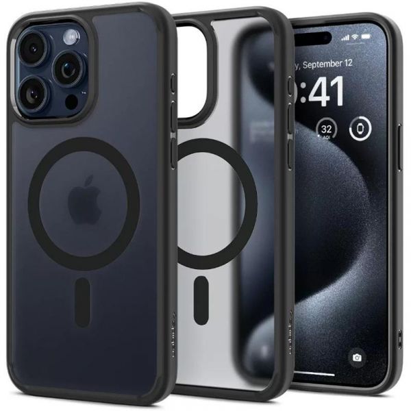 ����� Spigen ��� Apple iPhone 15 Pro Max Ultra Hybrid MagFit, Frost Black ACS06581 - �������� 1
