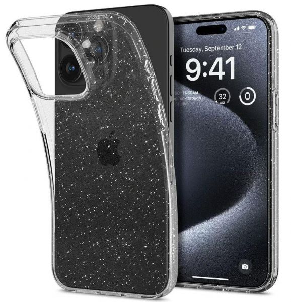 ����� Spigen ��� Apple iPhone 15 Pro Liquid Crystal Glitter, Crystal Quartz ACS06701 - �������� 1