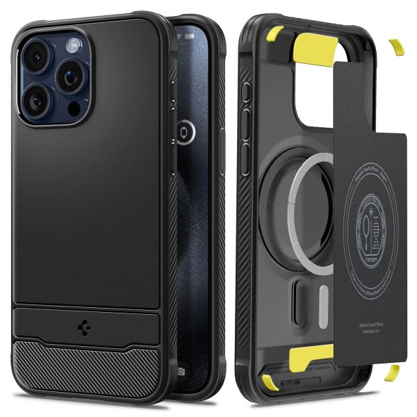 ����� Spigen ��� Apple iPhone 15 Pro Rugged Armor MagFit, Matte Black ACS06703 - �������� 3