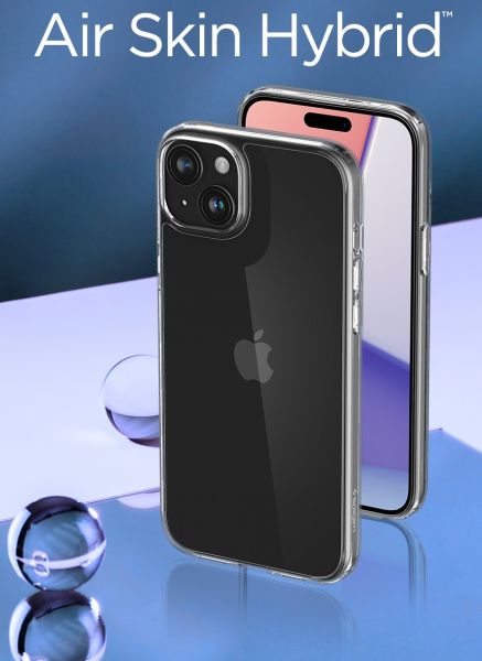  Spigen  Apple iPhone 15 Air Skin Hybrid, Crystal Clear ACS06785 -  13