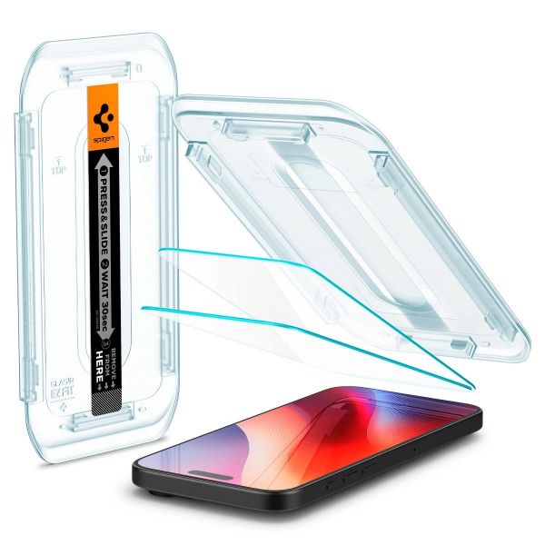 ������ Spigen ��� iPhone 16 Pro, Glas.tR EZ Fit, (2 Pack) AGL07928 - �������� 1