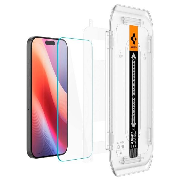 ������ Spigen ��� iPhone 16 Pro, Glas.tR EZ Fit, (2 Pack) AGL07928 - �������� 4
