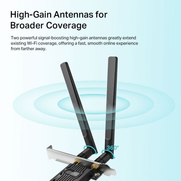 WiFi-������� TP-LINK Archer TX20E AX1800, PCI-Express x1, BT5.2 ARCHER-TX20E - �������� 4