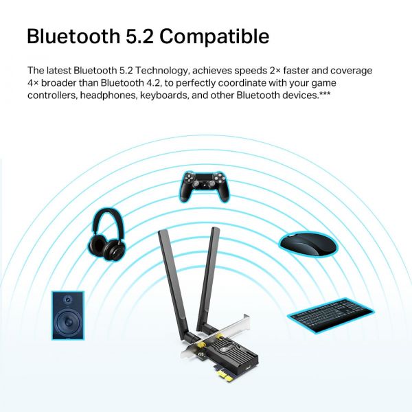 WiFi-������� TP-LINK Archer TX20E AX1800, PCI-Express x1, BT5.2 ARCHER-TX20E - �������� 5
