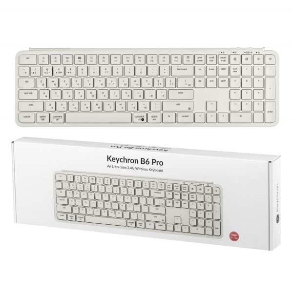 ���������� Keychron B6 Pro USB/WL/BT ivory white (B6P-K8-UA) - �������� 9
