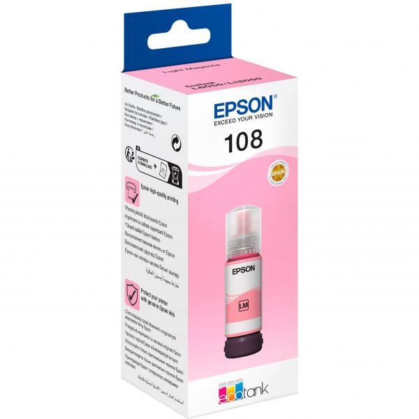 ��������� c ��������� Epson 108 EcoTank L8050/L18050 light magenta C13T09C64A - �������� 2