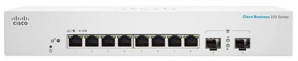  Cisco CBS220 Smart 8-port GE, Ext PS, 2x1G SFP CBS220-8T-E-2G-EU -  1