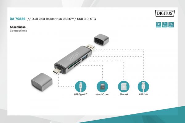 �������� Digitus �������� USB-C/USB 3.0 SD/MicroSD DA-70886 - �������� 11