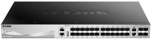 ���������� D-Link DGS-3130-30S 24xSFP, 4xGE/SFP, 2x10GE, 4xSFP+, L3 DGS-3130-30S - �������� 1