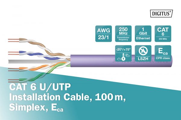 ������ DIGITUS CAT 6 U-UTP, 100m, AWG 23/1, LSZH-1, ���������� DK-1613-VH-1 - �������� 3