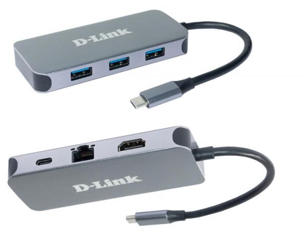USB- D-Link DUB-2335 3xUSB3.0, 1xUSB-C/PD, 1xHDMI 1.4b, 1xGE, USB-C DUB-2335 -  1