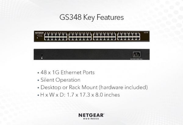 ���������� NETGEAR GS348, 48xGE, ������������� GS348-100EUS - �������� 2