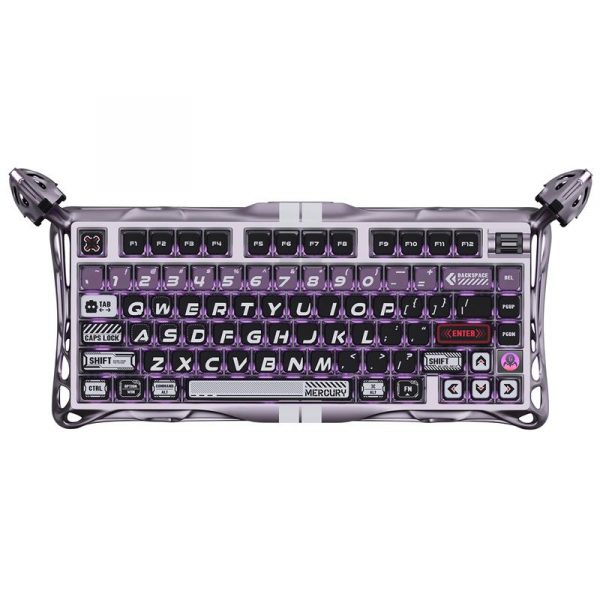 ��������� �������� GravaStar Mercury V75 Pro 80keys, GravaStar x Gateron Jade Gaming, USB-A, 8k, RGB, Iron Purple GSV75PRO_PL - �������� 1