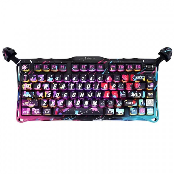 ��������� �������� GravaStar Mercury V75 Pro 80keys, Magnetic Jade Gaming, 8K, USB-A, RGB, Neon Graffiti GSV75PRO_U_CG_BLK - �������� 1