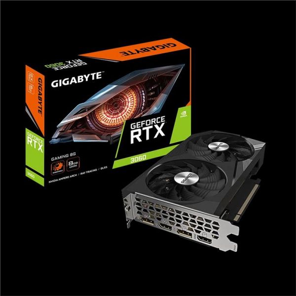 GIGABYTE GeForce RTX 3060 8GB GDDR6 GAMING GV-N3060GAMING-8GD -  1