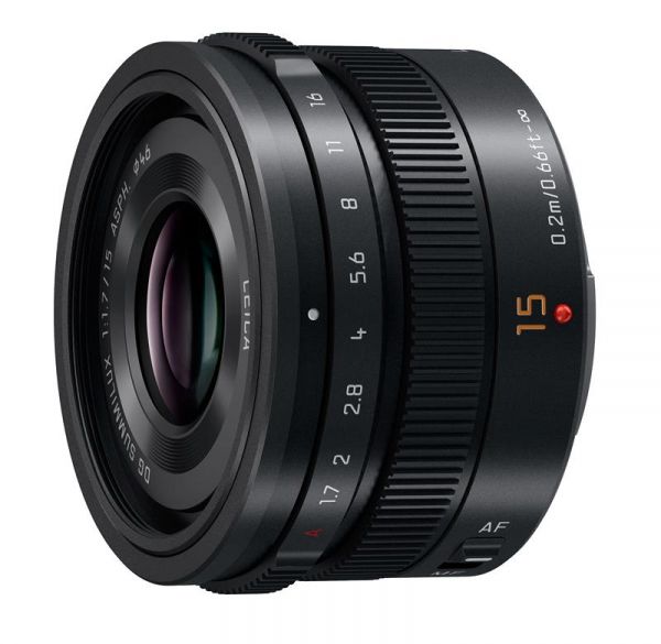 ' Panasonic Micro 4/3 Lens 15mm f/1.7 ASPH Black H-X015E9-K -  1