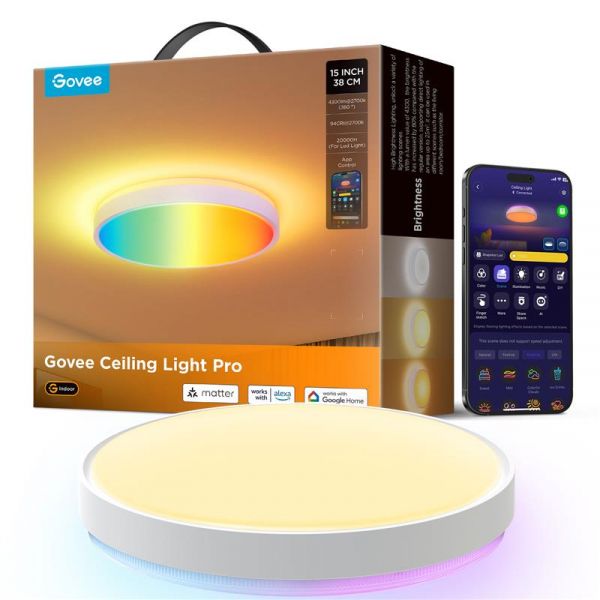 ���������� ���������� Govee 38cm Smart Ceiling Light Pro, RGBICWW, WI-FI/Bluetooth, ���� H60A6C01 - �������� 1