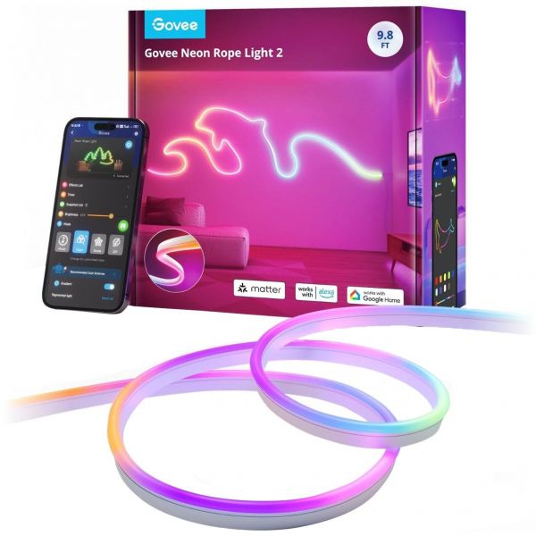 ����� ������������ ����� Govee H61D3 Neon Rope Light 2, 3�, RGBIC, WI-FI/Bluetooth, ����� H61D3301 - �������� 1